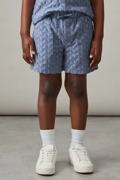 Reiss Kids' Airforce Blue Textured Towelling Shorts