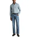 Reiss Duke Slim Fit Soft Jersey Button Front Shirt In Soft Blue