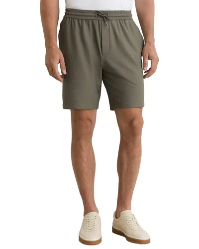 Reiss Ajay Drawstring Seersucker Short In Green