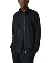 Reiss Aksel Wave Jacquard Zipper Shirt Jacket In Navy