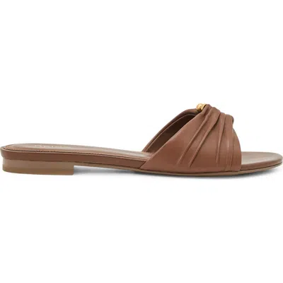 Reiss Alana Open Ring Slide Sandals In Brown