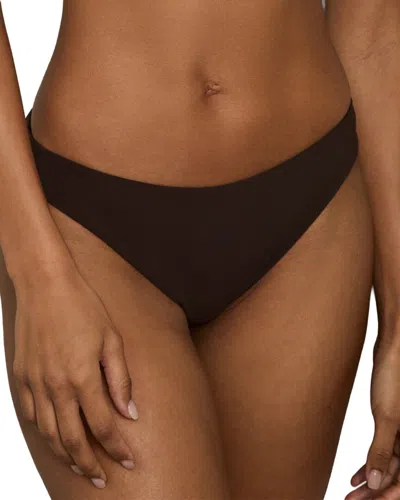 Reiss Alba Fixed Side Bikini Bottom In Brown