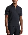 Reiss Berkley Slim Fit Quarter Zip Knit Polo Shirt In Navy