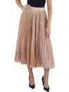 Reiss Alessia Womens Pleated Metallic A-line Skirt In Multi