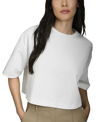 Reiss Alex Cropped Boxy Tee In White