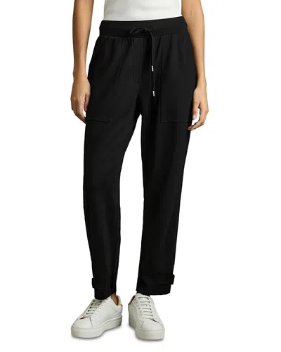 Reiss Alexi Tapered Jogger Pants In Black/charcoal