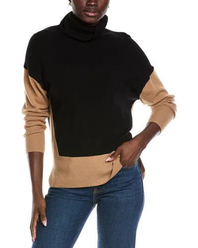 Reiss Alexis Roll Neck Wool & Cashmere-blend Sweater In Brown