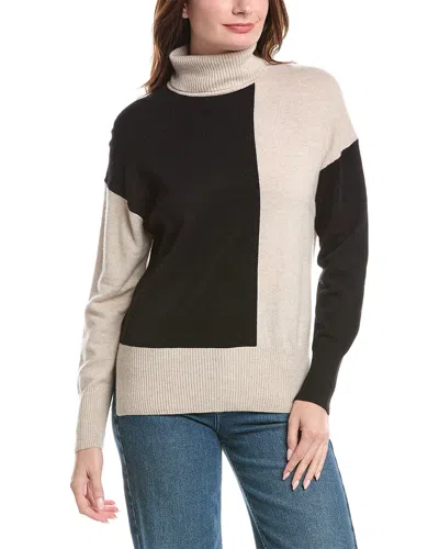 Reiss Alexis Wool & Cashmere-blend Knitted Roll Neck Top In Grey
