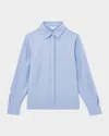 Reiss Ali Oversized Button-down Shirt In Blue
