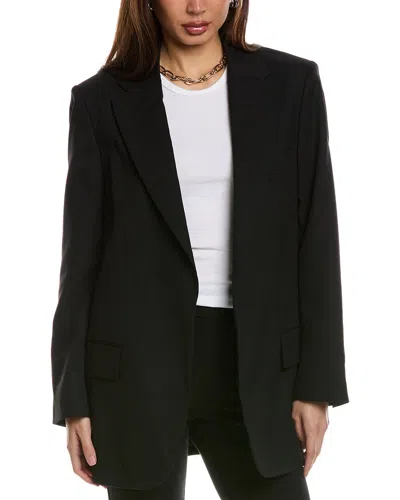 Reiss Alia Oversized Wool-blend Blazer In Black