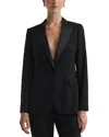 Reiss Alia Wool-blend Blazer In Black