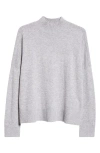Reiss Alicia Mock Neck Wool & Cashmere Blend Sweater In Grey Marl
