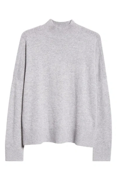 Reiss Alicia Mock Neck Wool & Cashmere Blend Sweater In Grey Marl