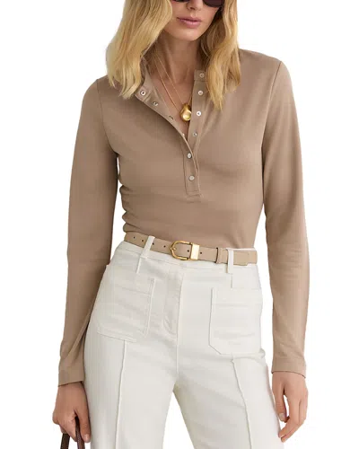 Reiss Alina Knit Top In Brown