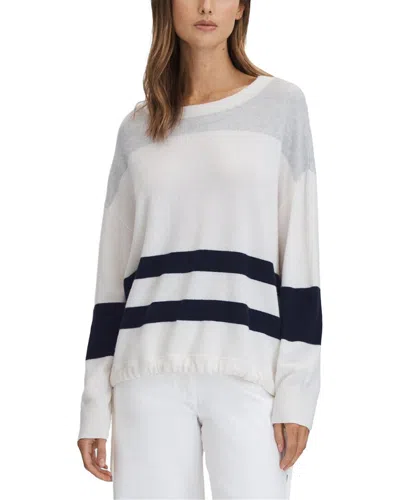 REISS REISS ALLEGRA WOOL & CASHMERE-BLEND STRIPE TOP