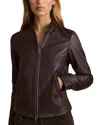 REISS ALLIE LEATHER MOTO JACKET
