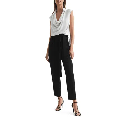 Reiss Allie Womens Colorblock Sleeveless Jumpsuit In Multi