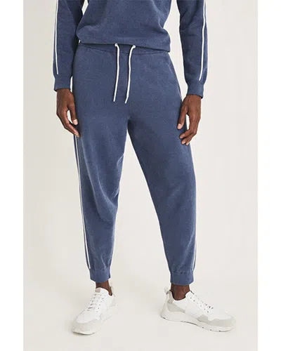 Reiss Alpha Velour Towelling Jogger Pant In Blue