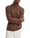 Reiss Alston Roll Neck Cable Top In Multi