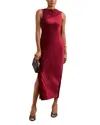 Reiss Alula Back Detail Midi Dress In Red
