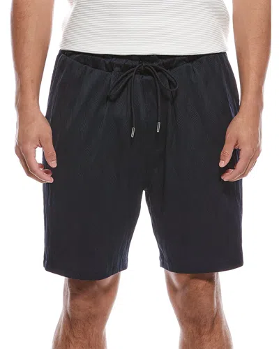 Reiss Alvar Wave Jacquard Drawstring Short In Black