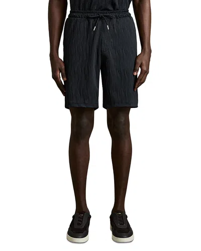 Reiss Alvar Wave Jacquard Shorts In Navy