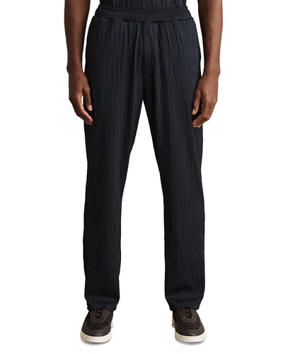 Reiss Alvar Wave Jacquard Trouser Pants In Navy