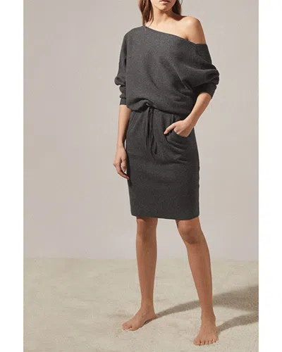 Reiss Amara Wool & Alpaca-blend Mini Dress In Gray