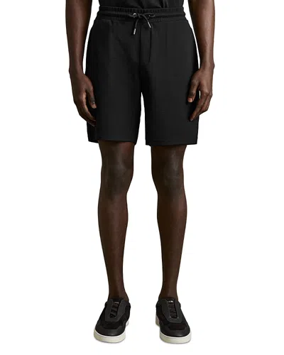 Reiss Amarillo Regular Fit Drawstring Shorts In Black