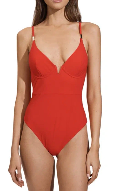 REISS AMBER BACK CUTOUT ONE-PIECE SWIMSUIT