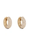 Reiss Amelia Pavé Huggie Hoop Earrings
