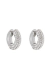 Reiss Amelia Pavé Huggie Hoop Earrings