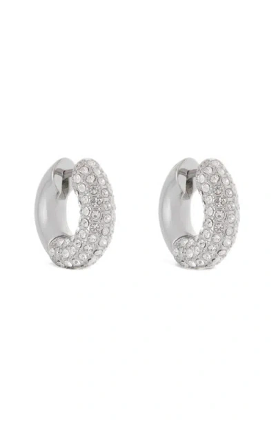 Reiss Amelia Pavé Huggie Hoop Earrings
