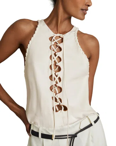 Reiss Amelia Cut Out Detail Top In Neutral