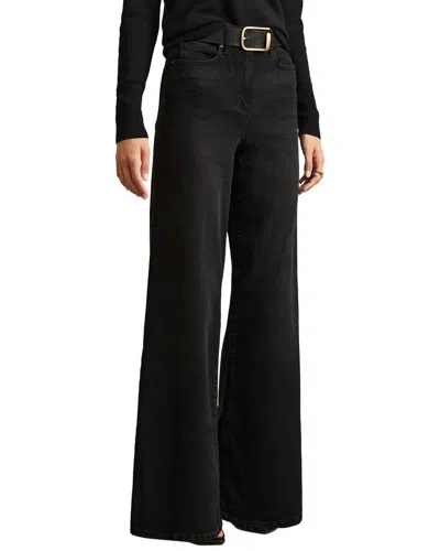 Reiss Ameria Wide Leg Jean In Black