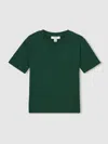 Reiss Amiee Green 13-14 Yrs Cotton Crew-neck T-shirt