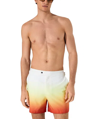 Reiss Amore Side Adjuster Ombre 4.9 Swim Shorts In Orange