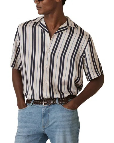Reiss Amos Wide Stripe Print Shirt In Multi