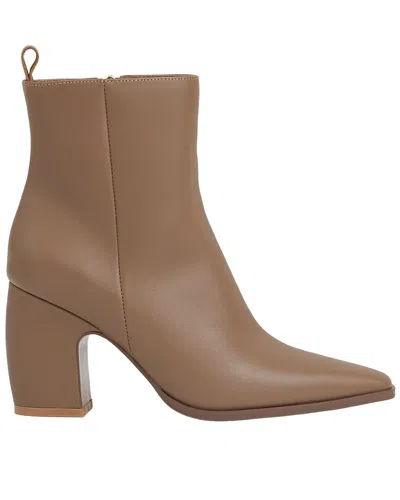 Reiss Amy Leather Bootie In Brown