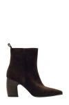 Reiss Amy Pointed Toe Bootie In Brown