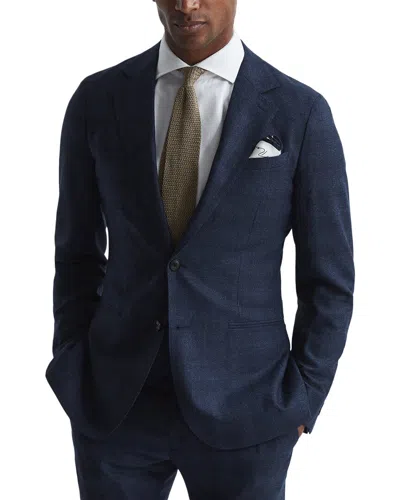 Reiss Ancroft Wool-blend Jacket In Blue