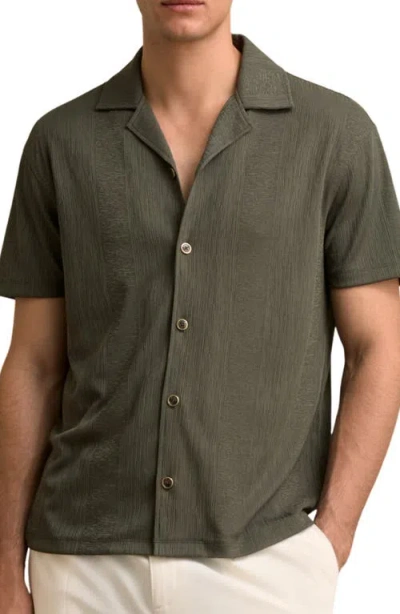 REISS REISS ANDO TEXTURE STRIPE CAMP SHIRT