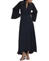 Reiss Andra Fluted Sleeve Midi Dress In Black