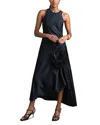 Reiss Anessa Waist Detail Dress In Navy