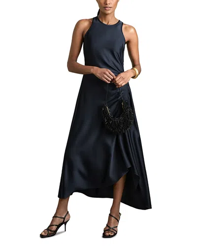 Reiss Anessa Waist Detail Dress In Navy