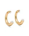 Reiss Anias Curve Hoop Earrings, 1.2 Diameter In Gold