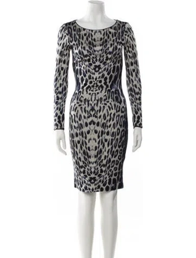 Pre-owned Reiss Animal Print Knee-length Dress W/ Tags In Multi