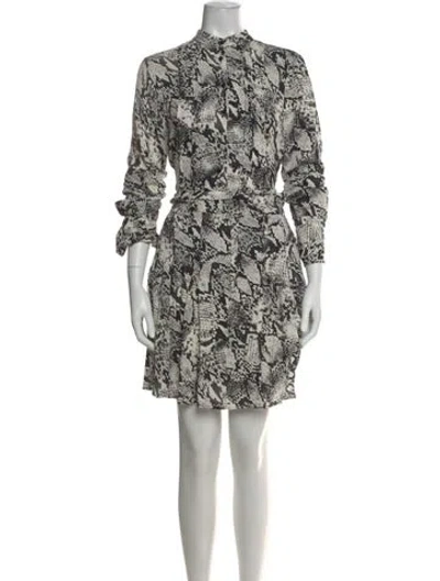 Pre-owned Reiss Animal Print Mini Dress In Multi