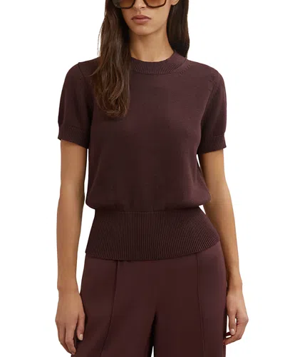Reiss Anita Crewneck Sweater In Burgundy