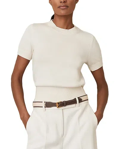 Reiss Anita Knit Crewneck Top In Ivory